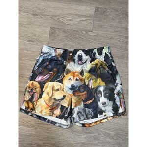 Lumberlegs Dog puppy Print Mesh Shorts Size M Basketball Athletic Gym Summer